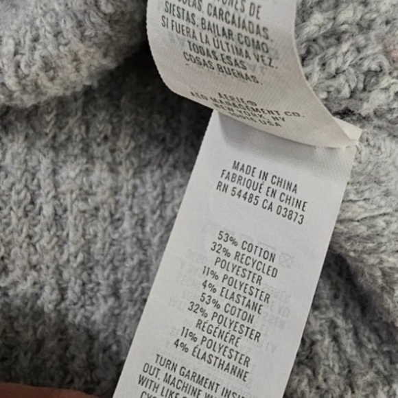 Aerie Gray Cozy Up Waffle Knit Polo Pullover Super Soft Sweater - Picture 9 of 13